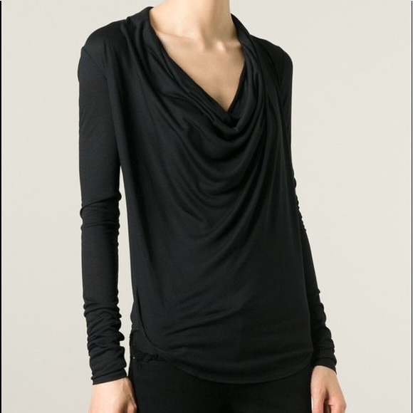 Helmut Lang Tops Draped Cowl Neck Top Style Id C06hw510 Poshmark